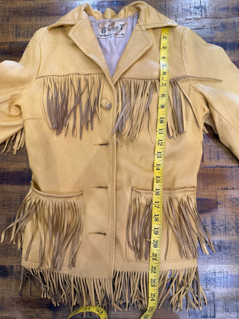 Vintage 1960s B-Bar-T Los Angeles Leather Fringe Western Jacket - Picture 4 of 11